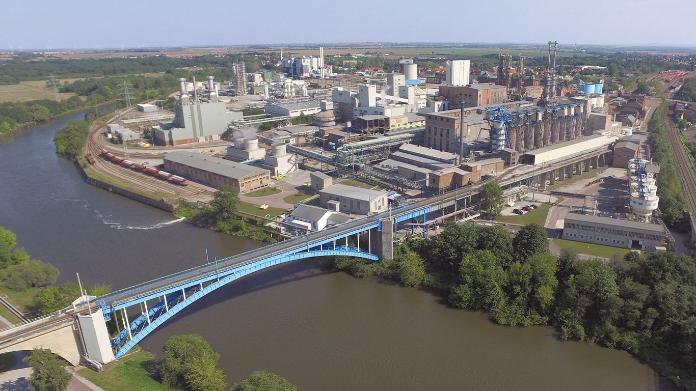 Solvay Bernburg aerial view